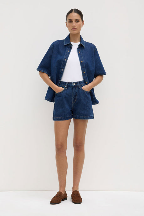 Assembly Label 'Boxy Denim Short' - Heritage Blue