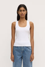 Assembly Label 'Robyn Scoop Neck Rib Tank' - White