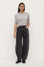 Assembly Label 'Vanya Cotton Cashmere Knit Tee' - Grey Marle