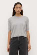 Assembly Label 'Vanya Cotton Cashmere Knit Tee' - Grey Marle