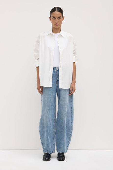 Assembly Label 'Marigold Poplin Long Sleeve Shirt' - White