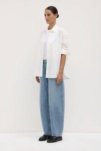 Assembly Label 'Marigold Poplin Long Sleeve Shirt' - White