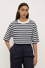 Assembly Label 'Monte Stripe Cotton Short Sleeve Tee' - Navy / White Stripe