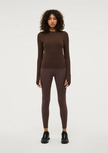 PE.Nation 'Free Play 2.0 LS Rib Tee' - Chestnut
