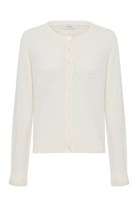 Louie Linen Blend Cardigan - Salt