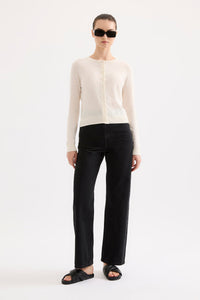 Louie Linen Blend Cardigan - Salt