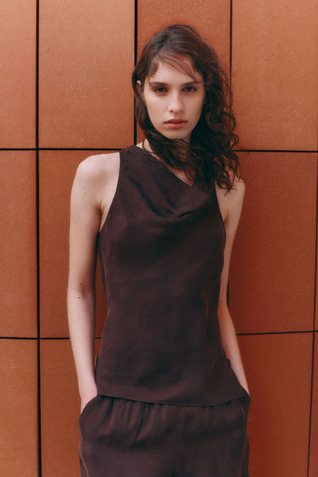 Raven Cupro Top - Raisin