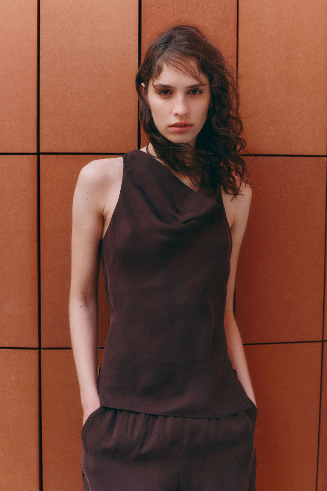 Raven Cupro Top - Raisin