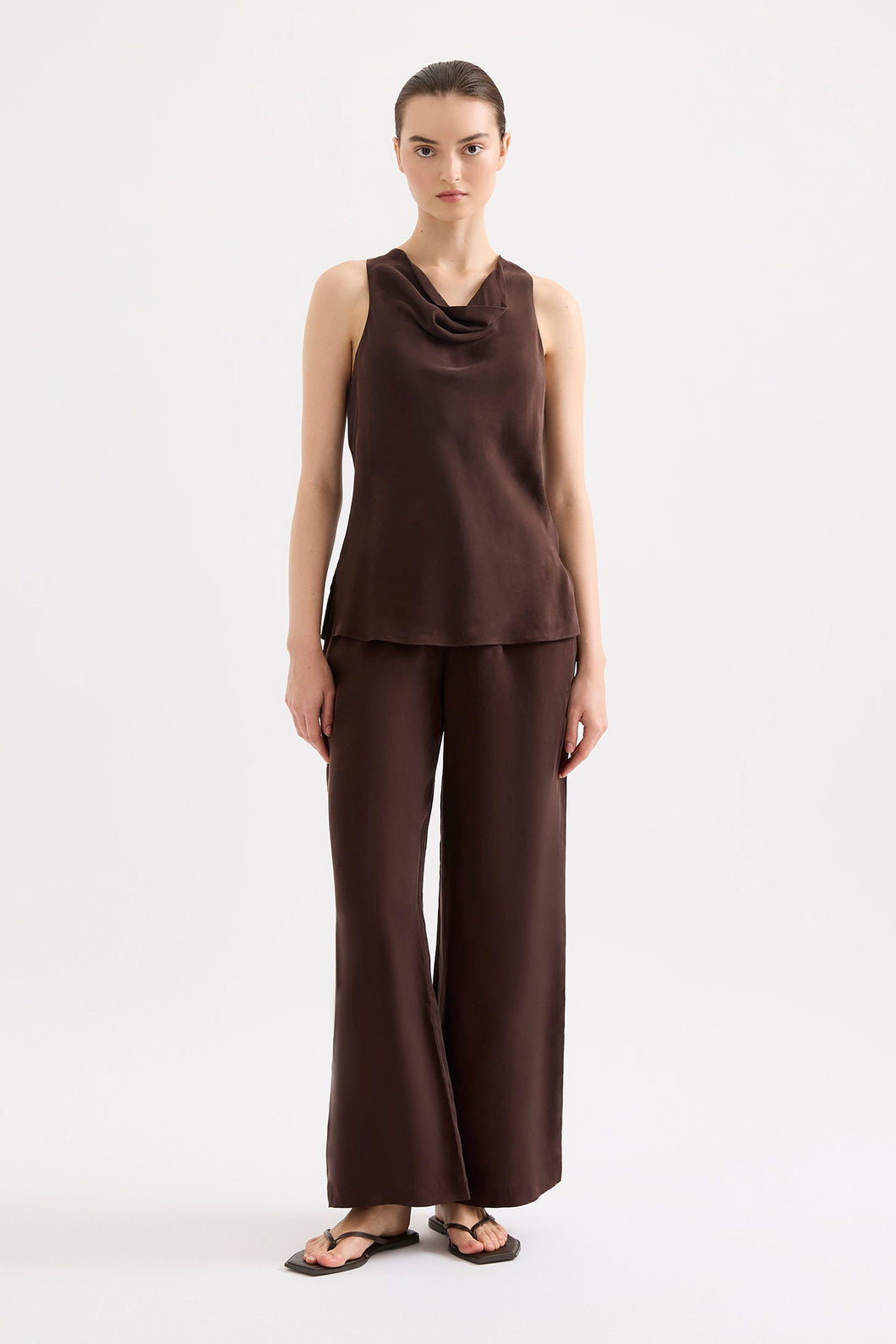Nude Lucy 'Raven Cupro Top' - Raisin