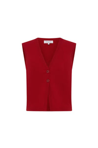 Rowie 'Goldie Knit Vest' - Candy Red