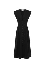 Rowie 'Mira Linen Midi Dress' - Noir