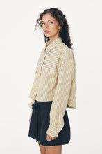 Rowie 'Cole Stripe Crop Shirt' - Sunflower