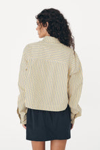 Rowie 'Cole Stripe Crop Shirt' - Sunflower