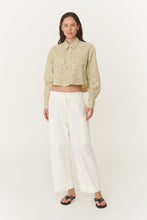 Rowie 'Cole Stripe Crop Shirt' - Sunflower