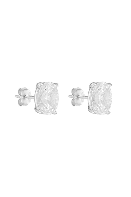 Porter - Oval Studs 2CT - Silver