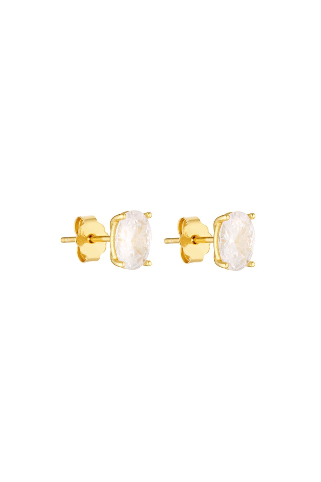Porter - Oval Studs 2CT - Gold