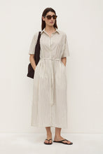 Ria Stripe Midi Shirt Dress