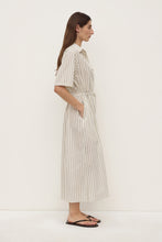 Ria Stripe Midi Shirt Dress