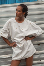 Rowie 'Farrah Embroidered Mini Dress' - Bone