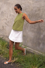 Rowie 'Muriel Button Boatneck Tank' - Palm Green