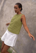 Rowie 'Muriel Button Boatneck Tank' - Palm Green
