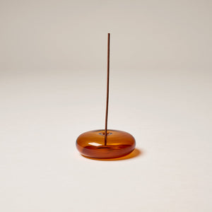 Gentle Habits Glass Vessel Incense Holder - Amber