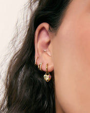 Bisou Heart Earrings - Gold