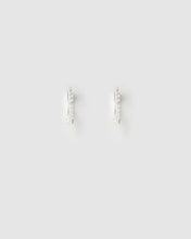 Tabitha Silver Huggie Earrings - Mini