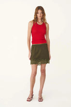 Marina Silk Midi skirt - Olive