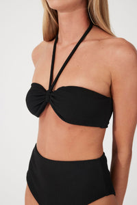 Zulu & Zephyr 'Black Textured Bandeau'