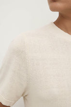 June Silk Knit Tee - Cream