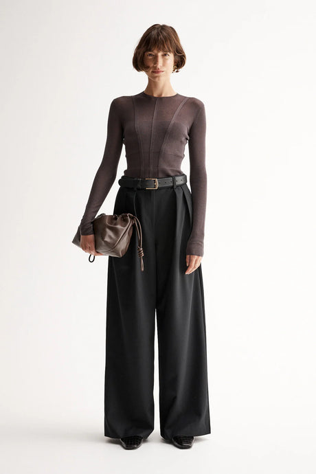 Elka Collective 'Silia Knit Top ' - Chocolate