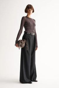 Elka Collective 'Silia Knit Top ' - Chocolate