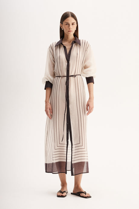 Elka Collective - Havana Maxi Dress - Chocolate Stripe