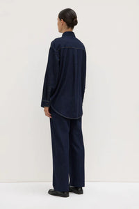 Assembly Label 'Kiera Recycled Denim Long Sleeve Shirt - Deep Indigo