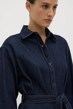 Assembly Label 'Kiera Recycled Denim Midi Shirt Dress' - Deep Indigo