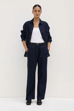 Assembly Label 'Kiera Recycled Denim Pleat Front Pant' - Deep Indigo
