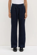 Assembly Label 'Kiera Recycled Denim Pleat Front Pant' - Deep Indigo