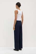 Assembly Label 'Kiera Recycled Denim Pleat Front Pant' - Deep Indigo