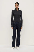 Assembly Label 'Laine Quarter Zip Wool Knit' - Charcoal Marle