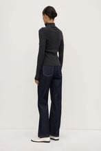 Assembly Label 'Laine Quarter Zip Wool Knit' - Charcoal Marle