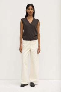 Assembly Label 'Lara Cashmere Knit Tank' - Ganache Marle