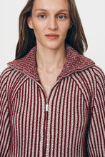 Rowie 'Markus Zip Knit Cardigan' - Rust Red Creme