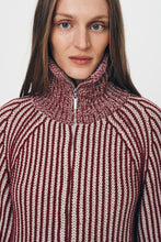 Rowie 'Markus Zip Knit Cardigan' - Rust Red Creme