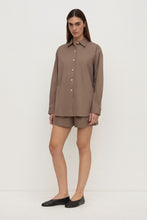 Assembly Label 'Micha Poplin Long Sleeve Shirt' - Dark Sand