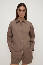 Assembly Label 'Micha Poplin Long Sleeve Shirt' - Dark Sand