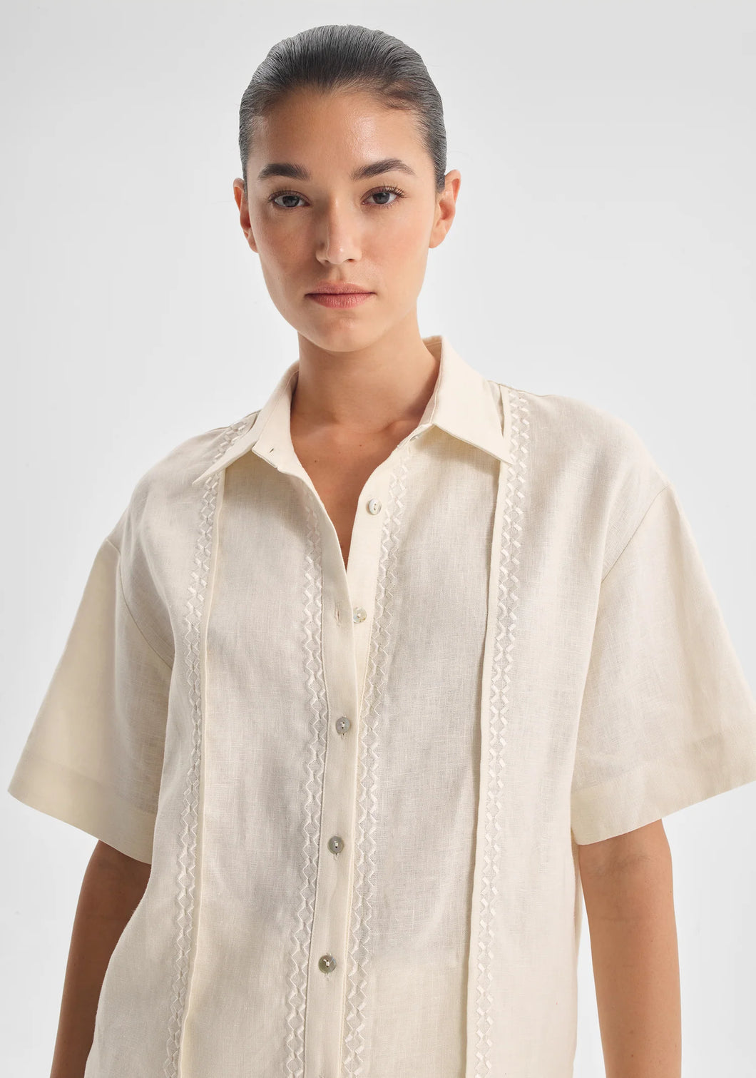 Morrison 'Maisey Linen Shirt' -  Ecru