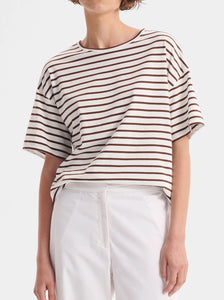 Morrison ' Archie Tee' -  Mocha/White