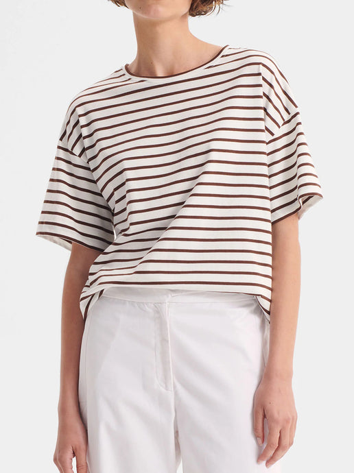 Morrison ' Archie Tee' -  Mocha/White