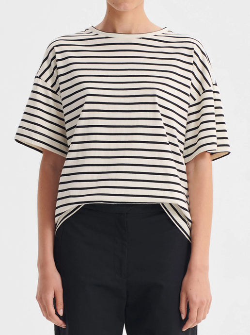 Morrison ' Archie Tee' -  Black and Cream